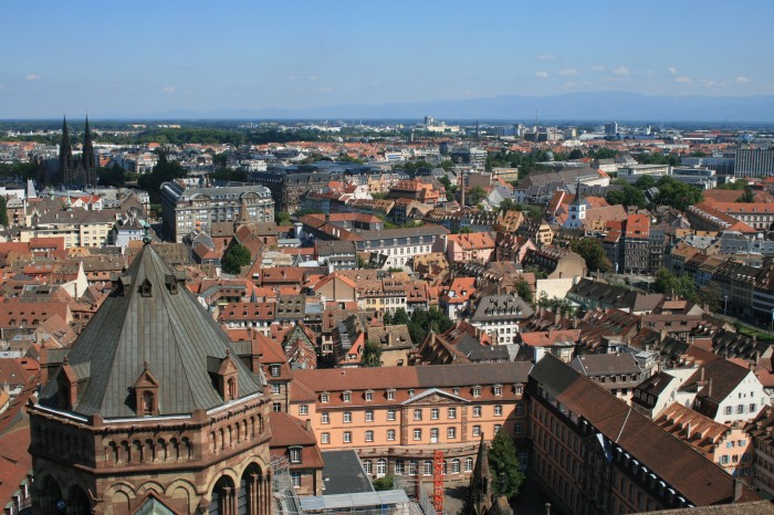 Panorama Strasbourga, widok z Katedry Notre Dame