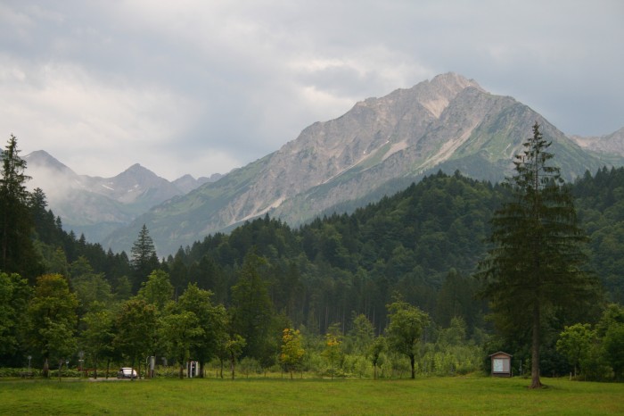Widok w pobliżu skoczni Oberstdorf