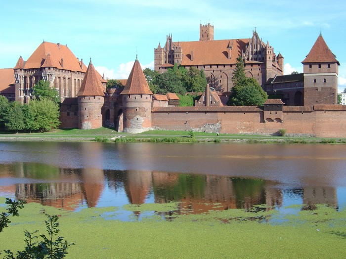 Panorama na zamek krzyżacki w Malborku