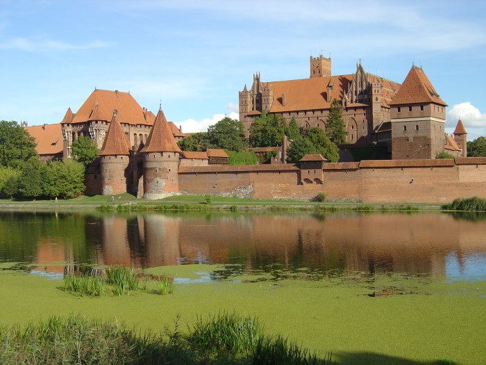 Panorama na zamek krzyżacki w Malborku