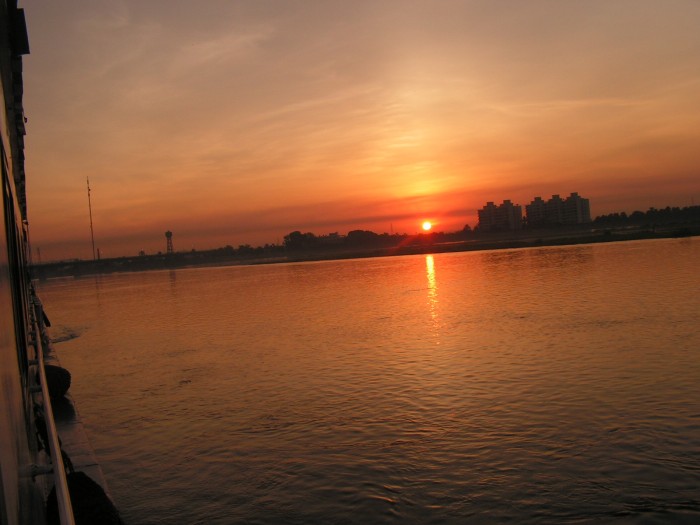 Zachód słońca nad Nilem