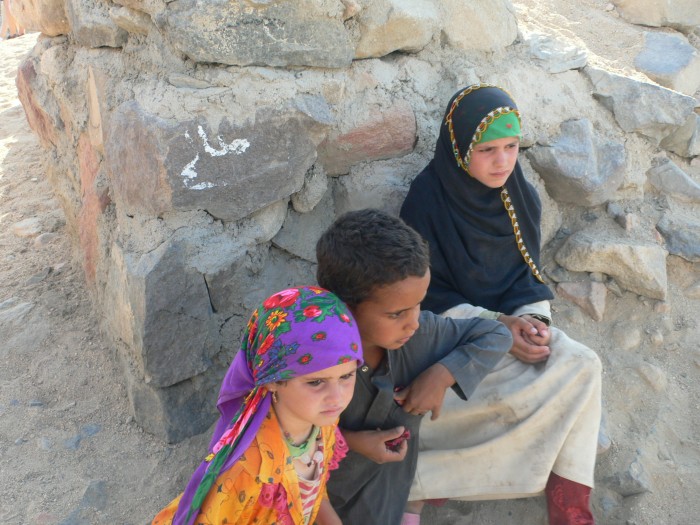 Mieszkańcy wioski beduińskiej