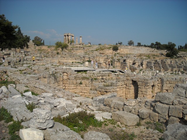 ruiny starożytnego Koryntu