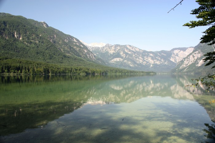 widok na jezioro Bohinj