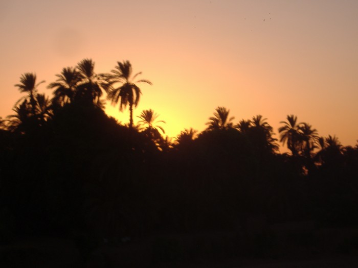 Zachód słońca na Nilem