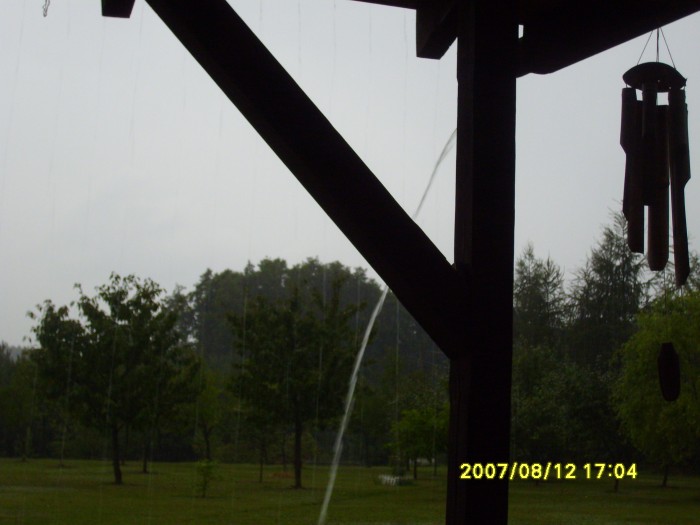 Krakowiany, w czasie deszczu