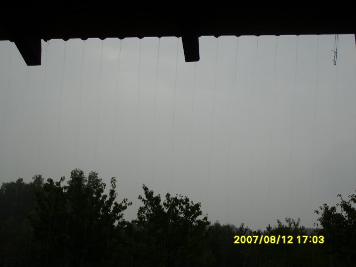 Krakowiany, w czasie deszczu