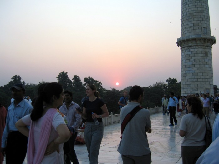 Tadż Mahal - zachód słońca