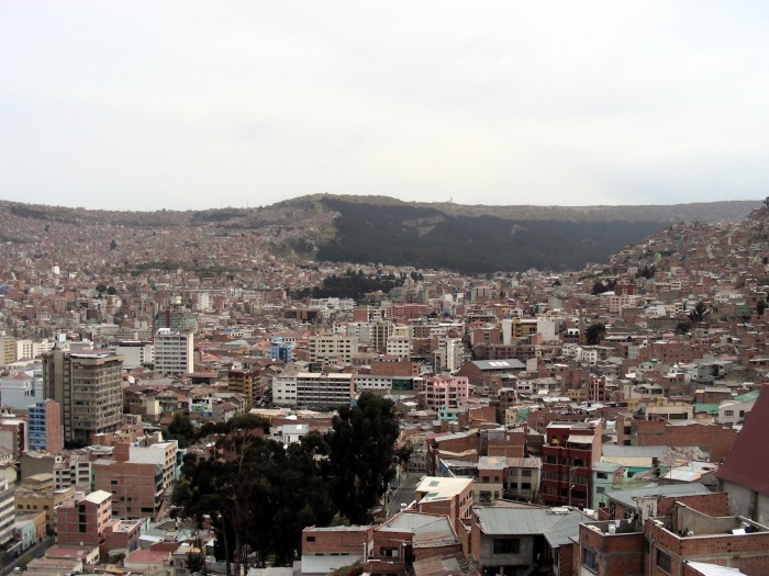 Widok ze wzgórza na La Paz