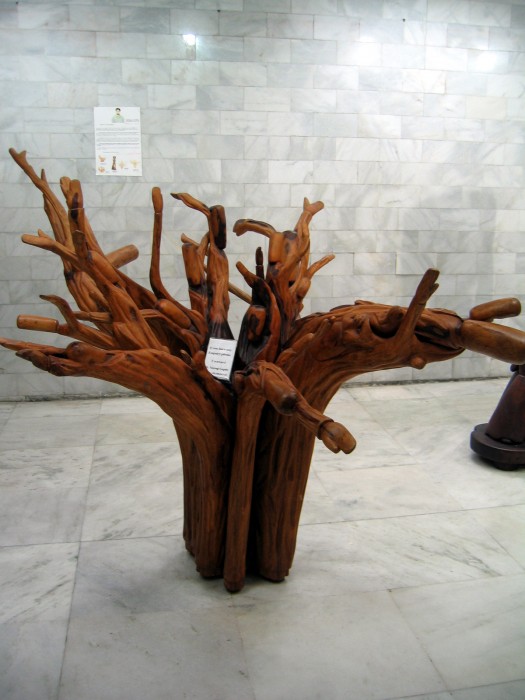 Na lotnisku w Deli - Rzeźby w drewnie