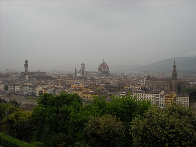 panorama Florencji w deszczu i mgle :)