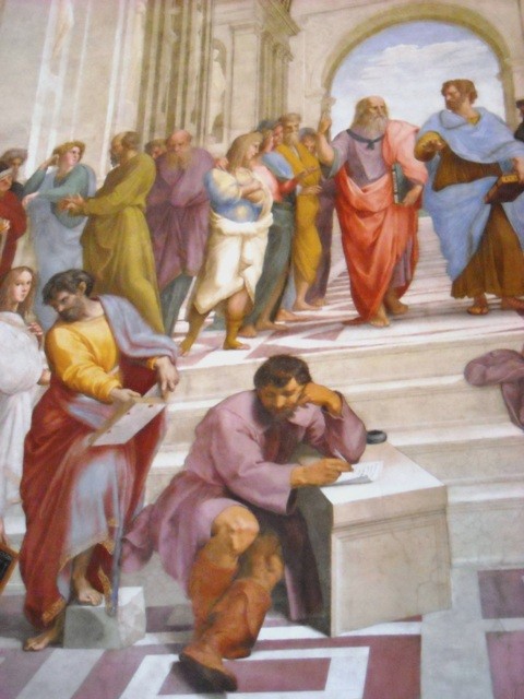 portret Michała Anioła umieszczony na fresku  Rafaella 'Szkoła Ateńska'