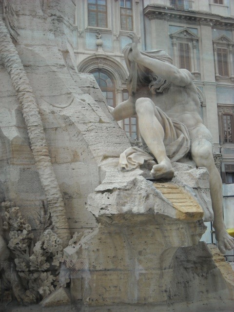 personifikacja Nilu  na fontannie Czterech Rzek
