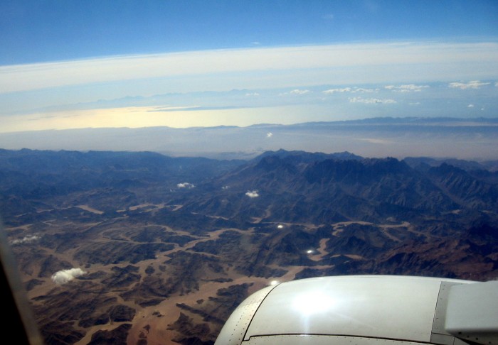 Półwysep Synaj  oglądany z góry