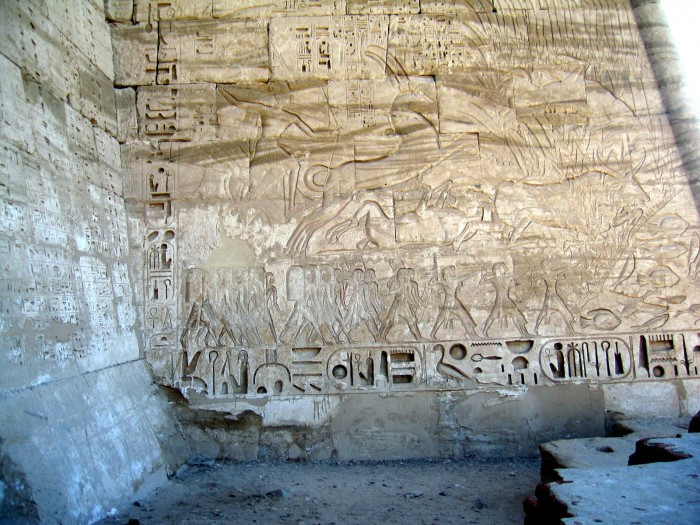 Świątynia Ramzesa III- reliefy i płaskożeźby