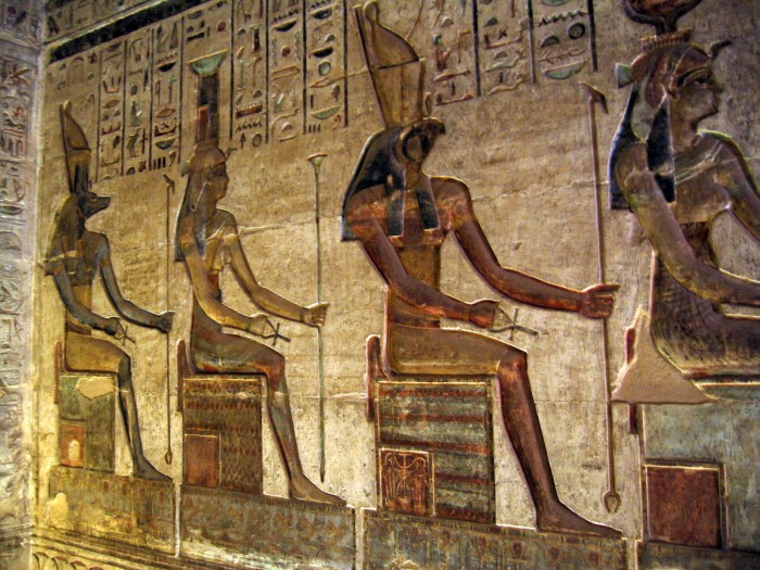 Świątynia grobowa Ramzesa III- reliefy i freski