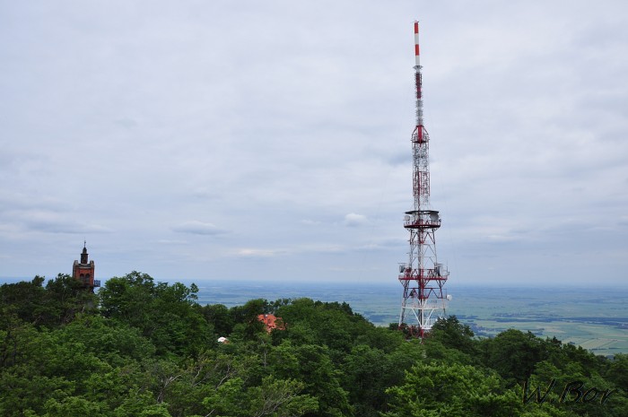 Widok z wieży widokowej - wieża telewizyjna 135m