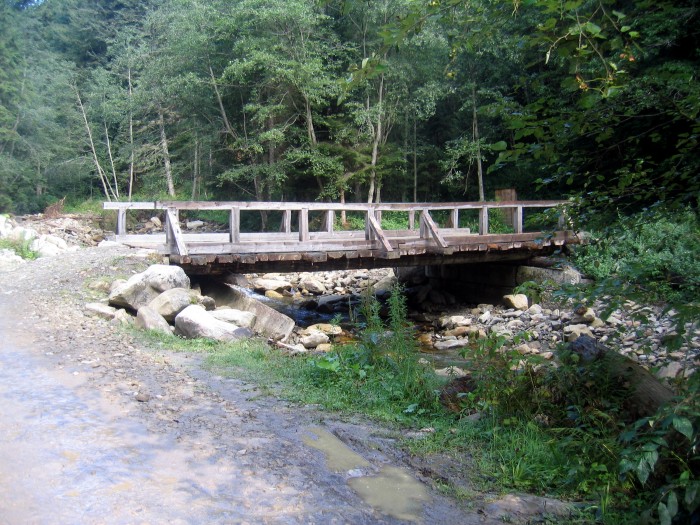 Potok Żeniec - droga na wodospad