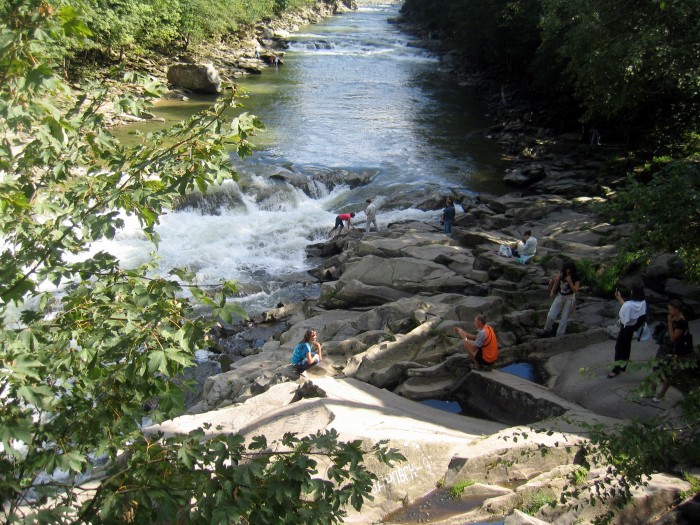 Rzeka Prut - wodospad