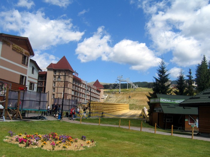 Kurort narciarski w Karpatach