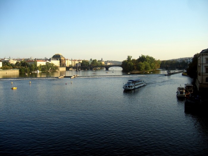 Widok z Mostu Karola - Wełtawa
