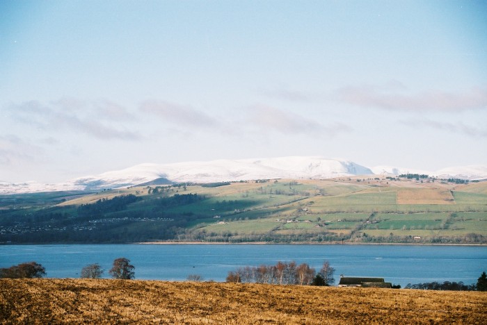 Krajobraz Szkockiej Zimy