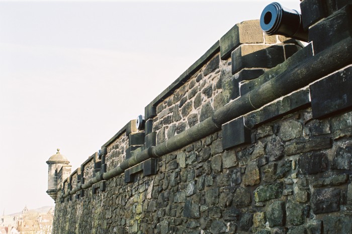 mury zamku Edynburg