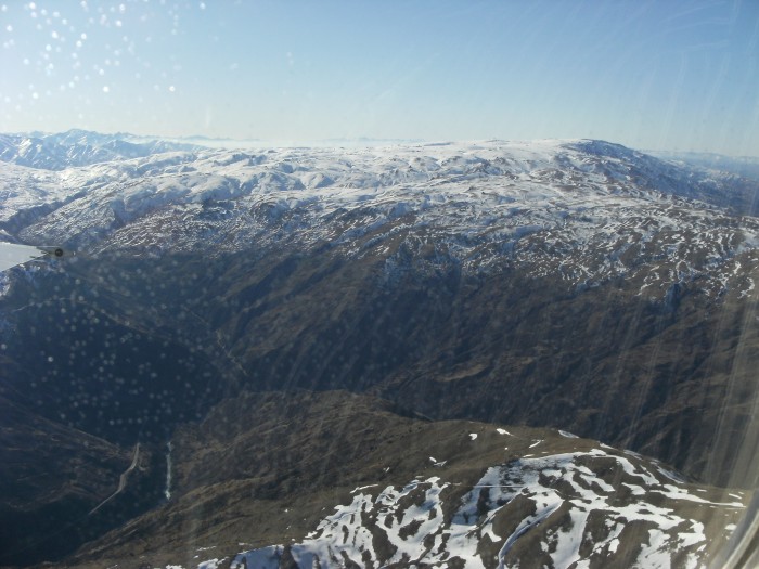 Nowozelandzkie Alpy widok z samolotu