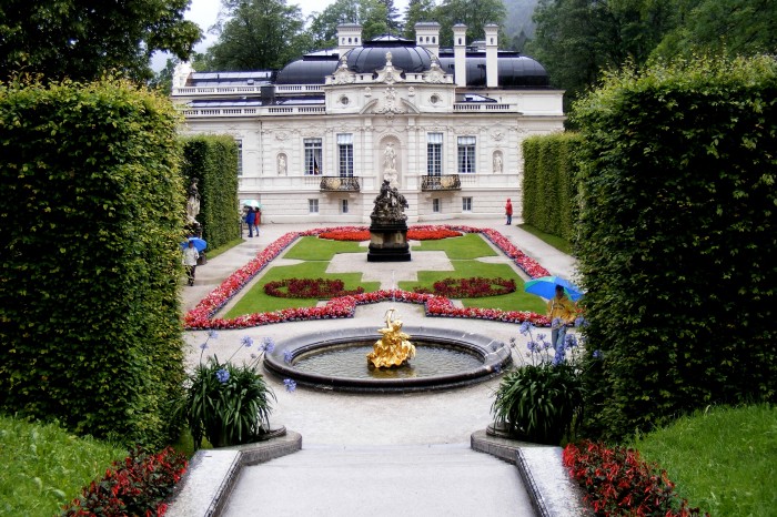 Zamek Linderhof - ogrody.