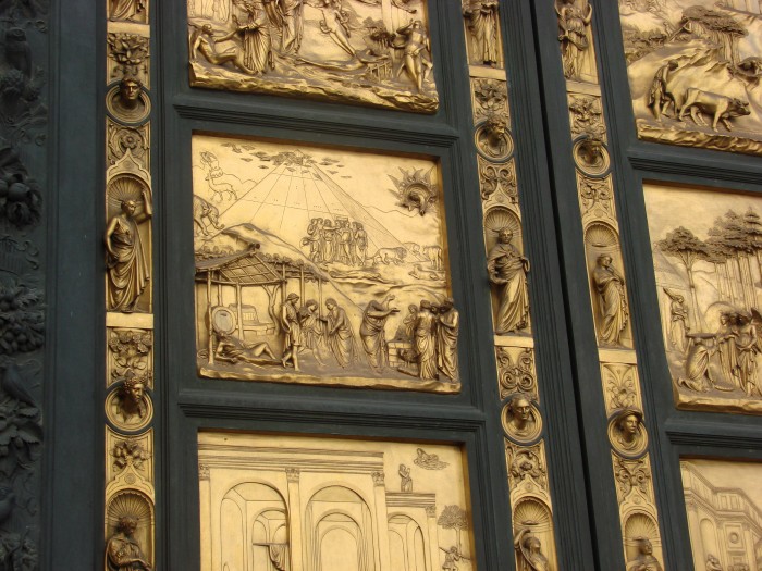 Bramy Niebios-Złote Drzwi przedstawiające sceny z Biblii-Florencja