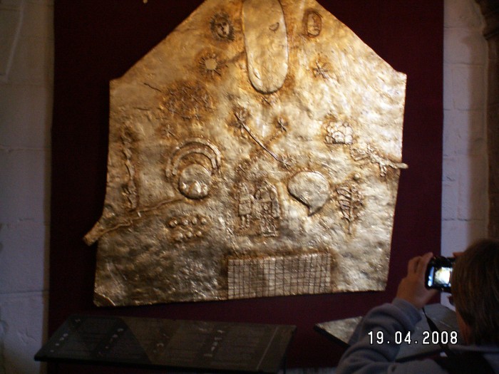 Rekonstrukcja tafli złotych ze świątyni słońca