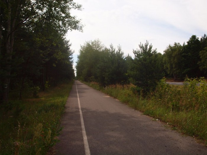 Alejka rowerowo-piesza obok drogi do Olsztyna