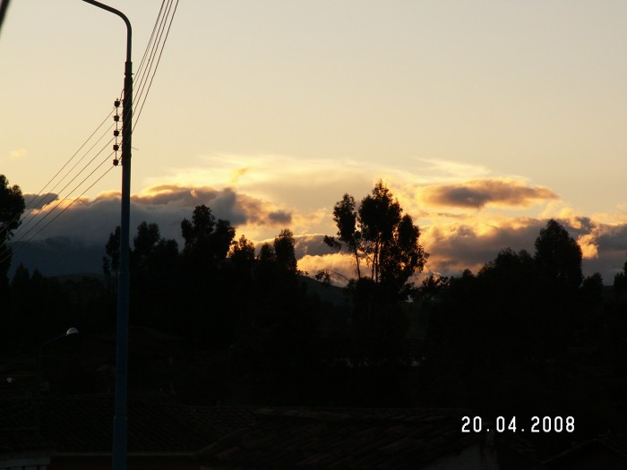 Zachód słońca w Chincheros godz. 18