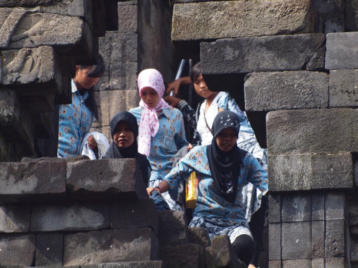 Świątynia Borobudur - turyści